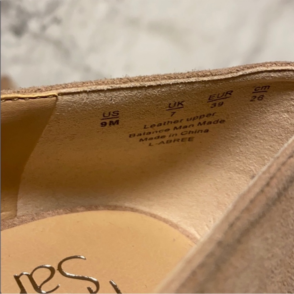 Franco Sarto Tan Suede Block Heels - Picture 6 of 12